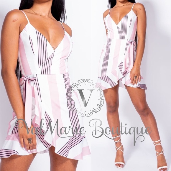 ValMarie Dresses & Skirts - NWT Striped Mini wedding guest cocktail‎ Dress size 6